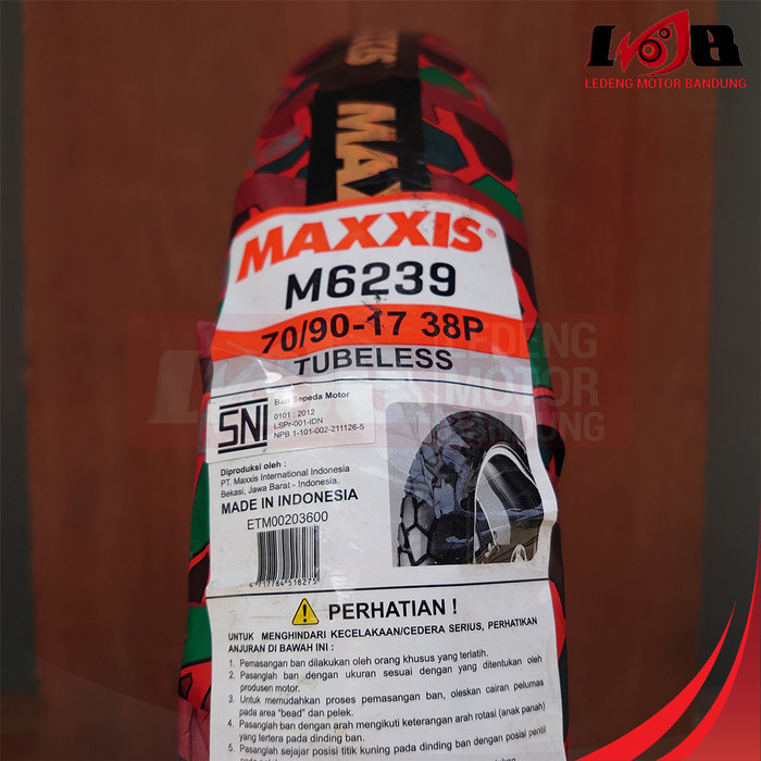 Ban Maxxis M6239 70/90-17 Ban Luar Motor Bebek Tubeless Dual Purpose