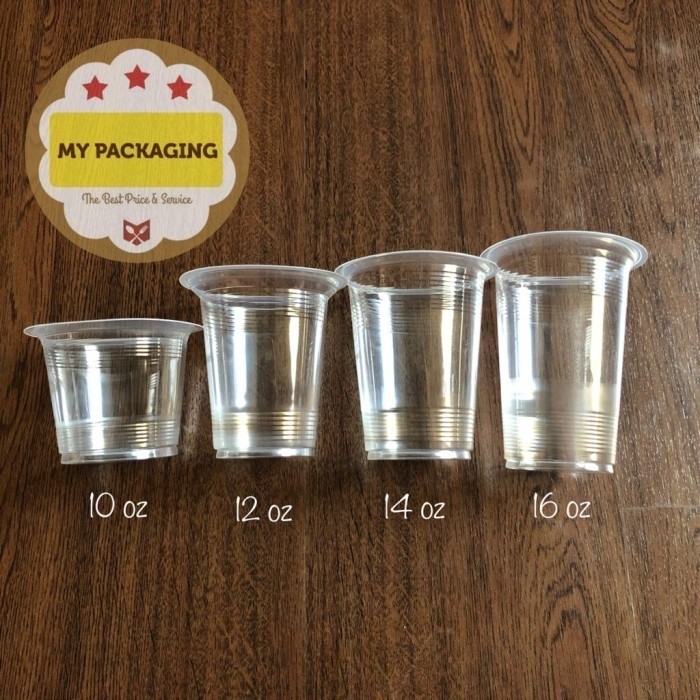 2000Pcs Gelas Cup Plastik Pp 10Oz / Es Buah Boba Cendol Kolak Rujak
