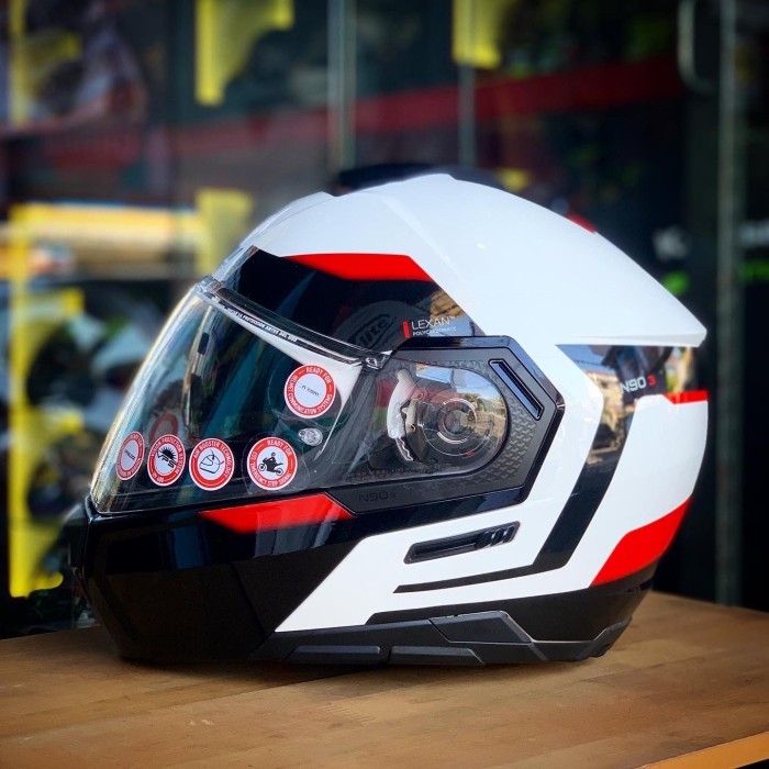 Helm Modular Nolan N90 3 N90-3 Reflector Kode 37 Free Anti Embun