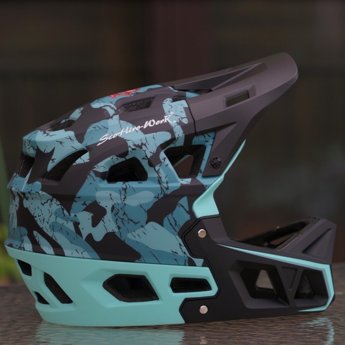 Helm Sepeda Fullface Mtb Downhill Fullface Enduro Bmx Trail Supermoto
