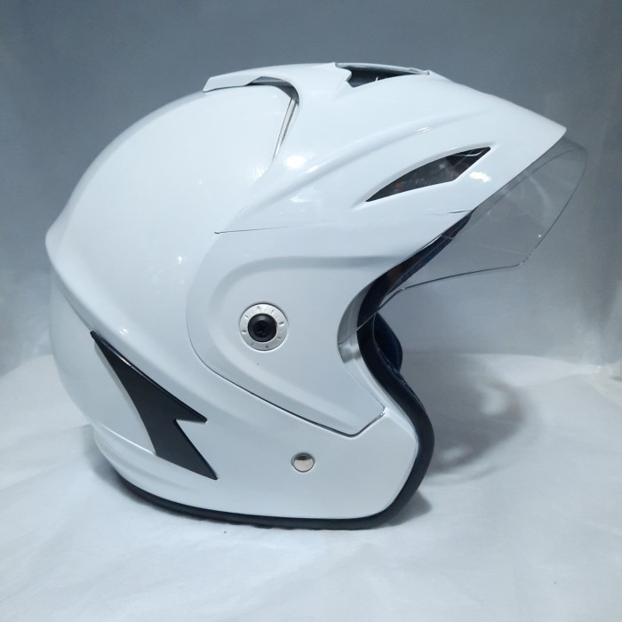 Helm Sni Dewasa Half Face Jp 5 Jp5 Polos Putih Helm Motor Sni
