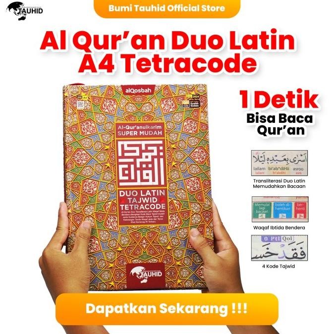 Mushaf Alquran Almadrasah Duo Latin Terjemahan Perkata Tajwid Warna A4