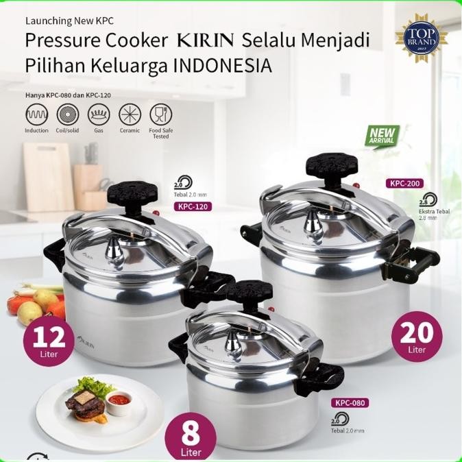 Kirin Kpc-120 Pressure Cooker/Kirin Presto 12 Liter