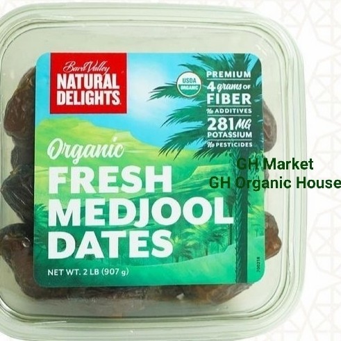 

Kurma Medjool Organik USA 2 LB 907gr Lebaran Fresh Dates / Rendah Gula