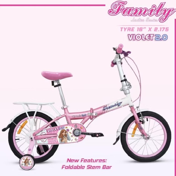 TERLARIS Sepeda Lipat Anak Family Violet