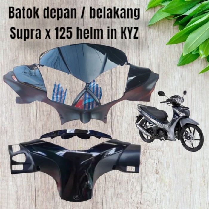 Batok Lampu Depan Batok Belakang Supra X 125 Helm In Kyz Hitam Biru