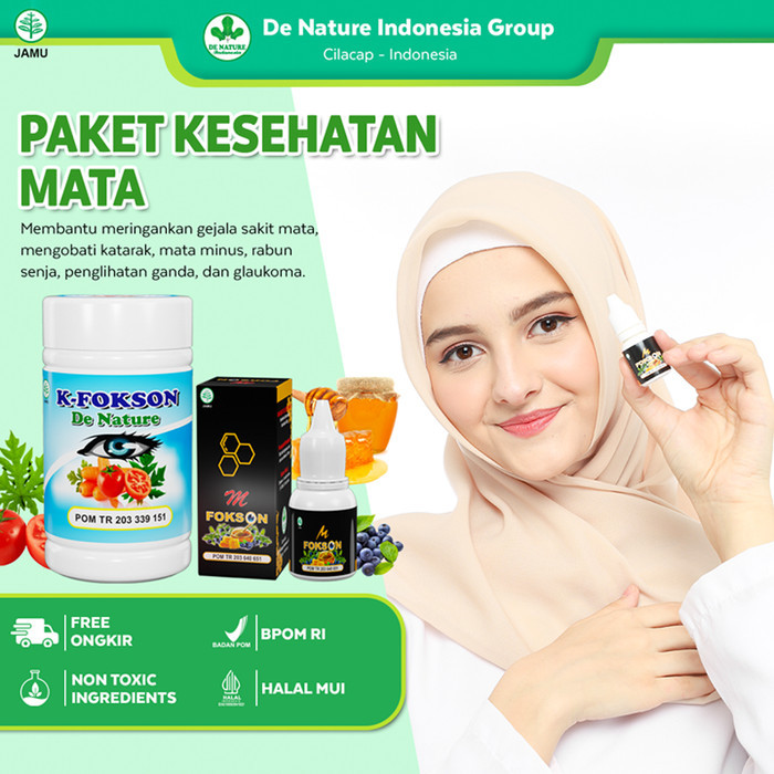 PAKET OBAT MATA MINUS - TETES MATA K-FOKSON DAN M-FOKSON DE NATURE