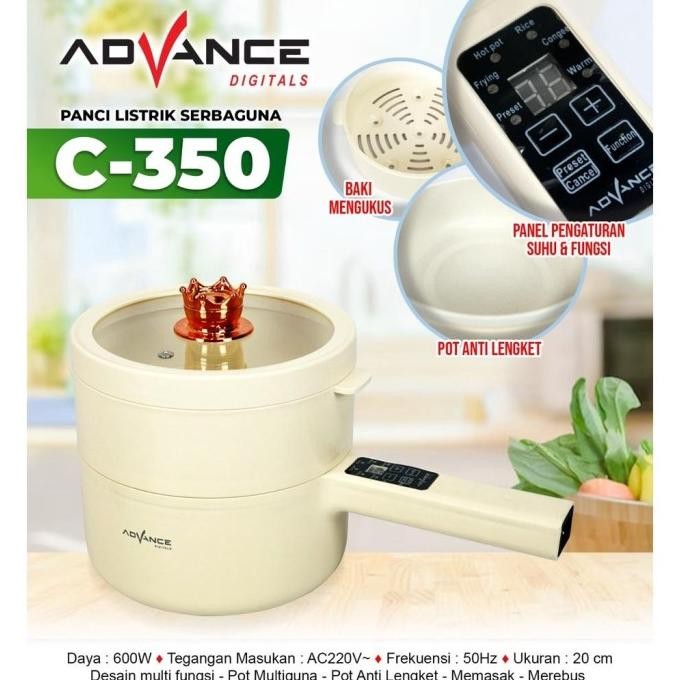 Panci Listrik Advance C-350 Electric Cooker Serbaguna Original Dan Terpercaya