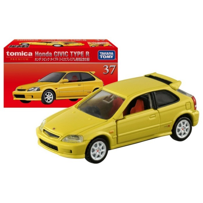 37 Honda Civic Type R Tomica Premium Yellow Limited Colour Diecast