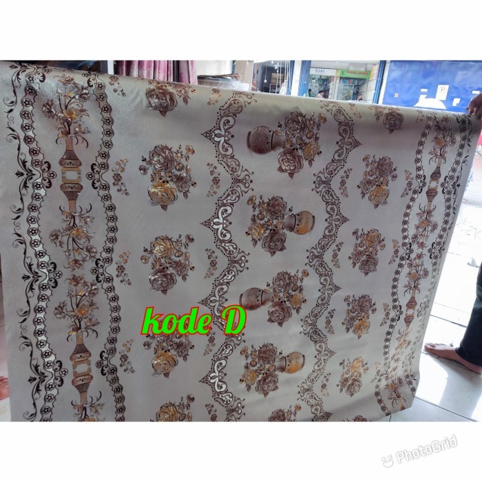 Taplak Meja Makan Pvc Meteran / Table Cloth- Motif Bunga New