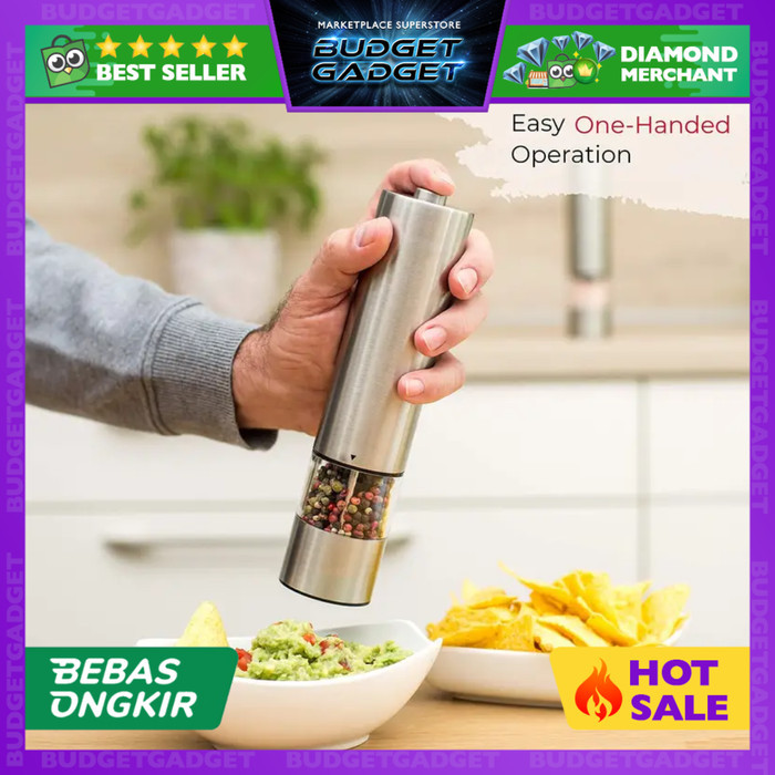 

LIMITED EDITION KOZI Alat Penggiling Biji Lada Elektrik Spices Pepper Mill Grinder