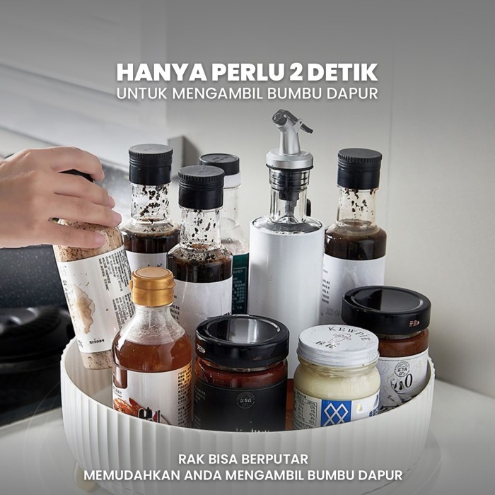 

SALE Rak Putar Botol Tempat Buah / Bumbu Dapur Kitchen Organizer C100 Rak Dapur Rak Buah Rak Bumbu