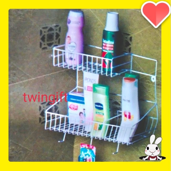 

KOMPLIT Rak Serbaguna/Sabun/Bumbu, Besi Susun 2,KIS-Bootes,(KHUSUS GOJEK).