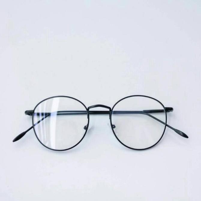 frame kacamata minus frame metal vintage round