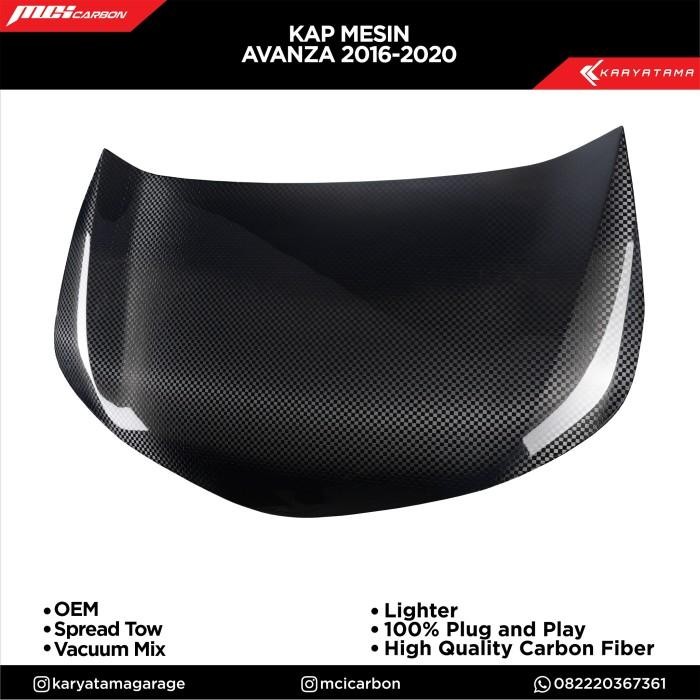 Kap Mesin Carbon Avanza 2015-2020 OEM Style | MCI Carbon by Karyatama Premium