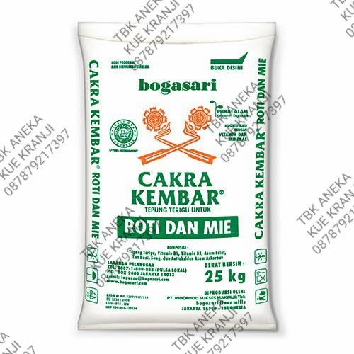 Termurah Tepung Terigu Cakra Kembar Boga Sari 25 Kg/Terigu Protein Tinggi