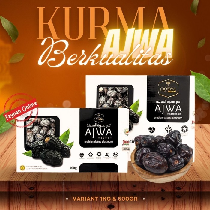 

Promo!! Kurma Ajwa Golden Tamr Ajwa 500Gr