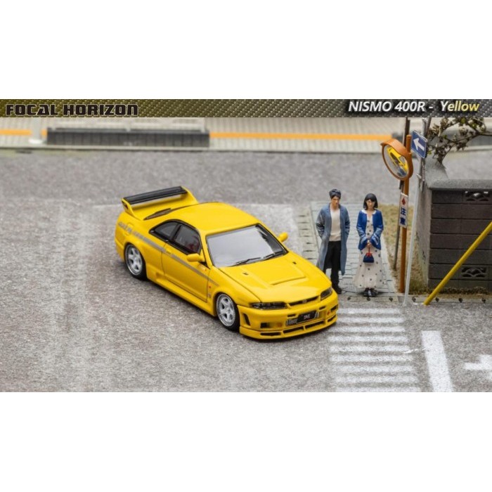 Focal Horizon FH 1/64 Skyline GT-R R33, Nismo 400R Yellow Diecast