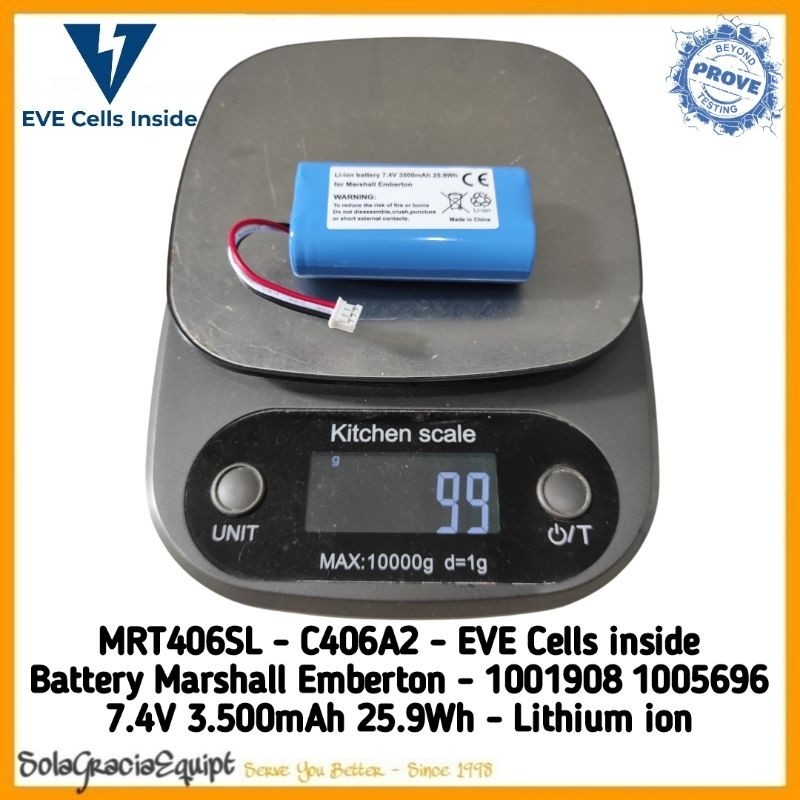 Batre / Baterei / Baterai / Battery Marshall Emberton 7.4V 3.500mAh / 2.680mAh