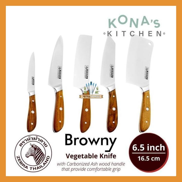 ZEBRA VEGETABLE KNIFE BROWNY 6,5" (990610) / PISAU DAPUR