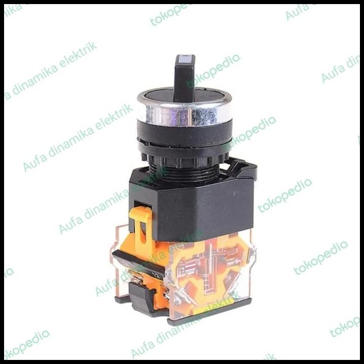 Selector Switch 2 Posisi 22mm LA38-11X2 ON-OFF 1NO 1NC