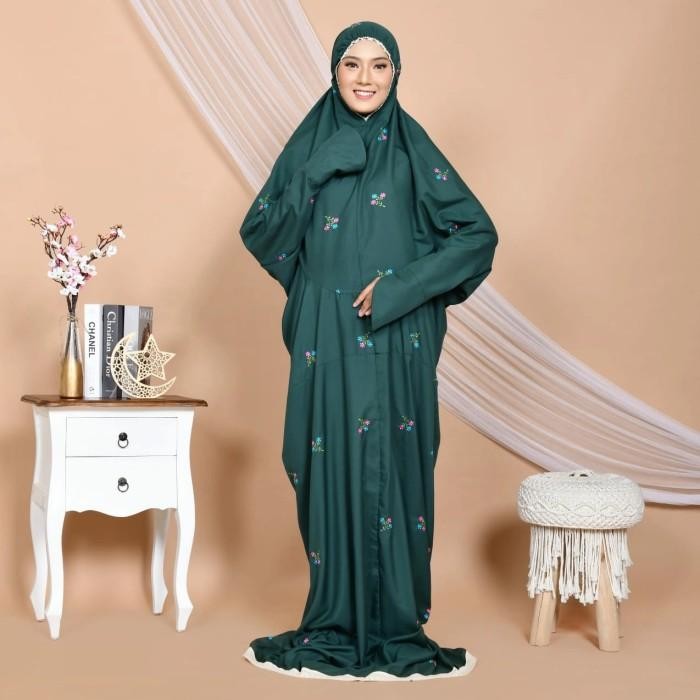 Mukena Terusana Lajuran Buket Melati Bordir lembut premium