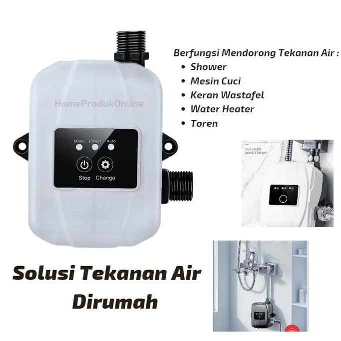 Baru Pompa Booster Pendorong Air Mini High Pressure Shower Mesin Cuci Keran Wastafel Pemanas Air Wat
