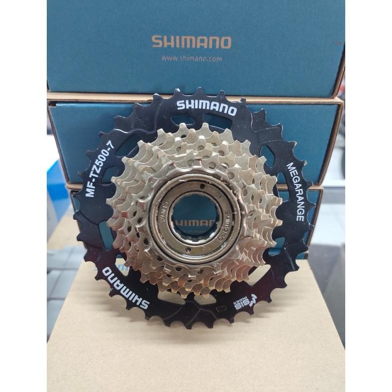 BISA COD SPROCKET/FREEWHEEL/GIR BELAKANG SUSUN SHIMANO MF-TZ500 6 / 7 SPEED 14 - 34T MEGARANGE dg-78