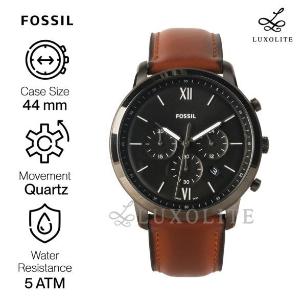 Fossil Jam Tangan Fs5512 Neutra Chronograph Amber Leather