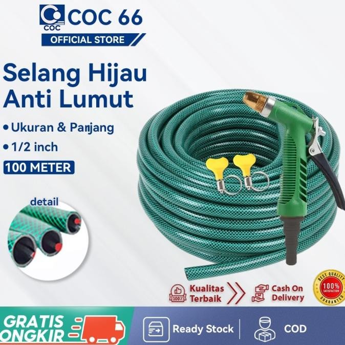 Selang Air 1/2 Inch Selang Air Hijau Anti Lumut 100 Meter Murah Cod