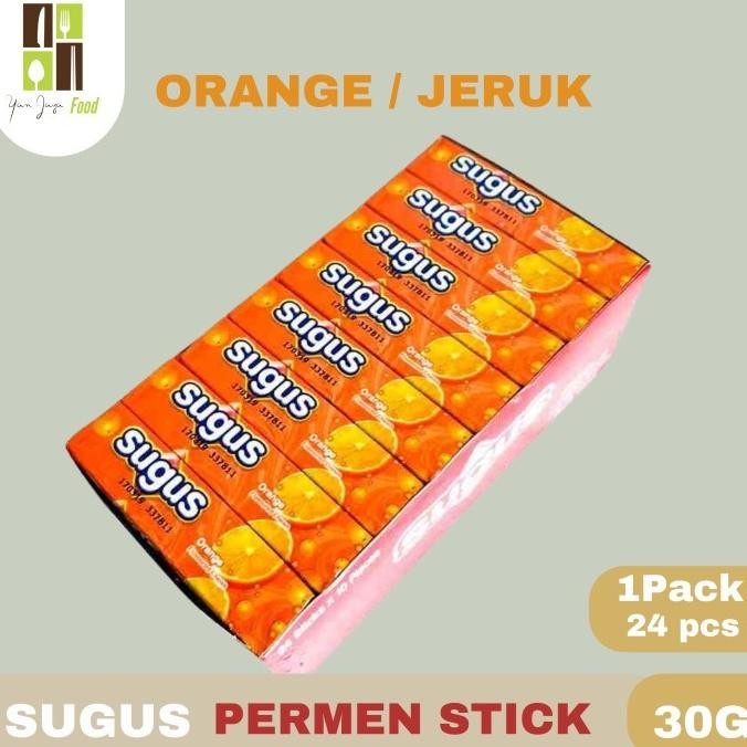 

SALE! SUGUS PERMEN STICK/PERMEN LUNAK RASA STRAWBERRY /JERUK 30G 1 PACK/24PC