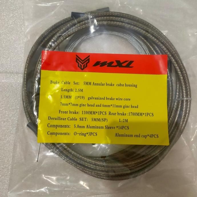 

SALE! TALI KABEL REM DAN SHIFTER MXL KULIT JERUK PREMIUM GREY
