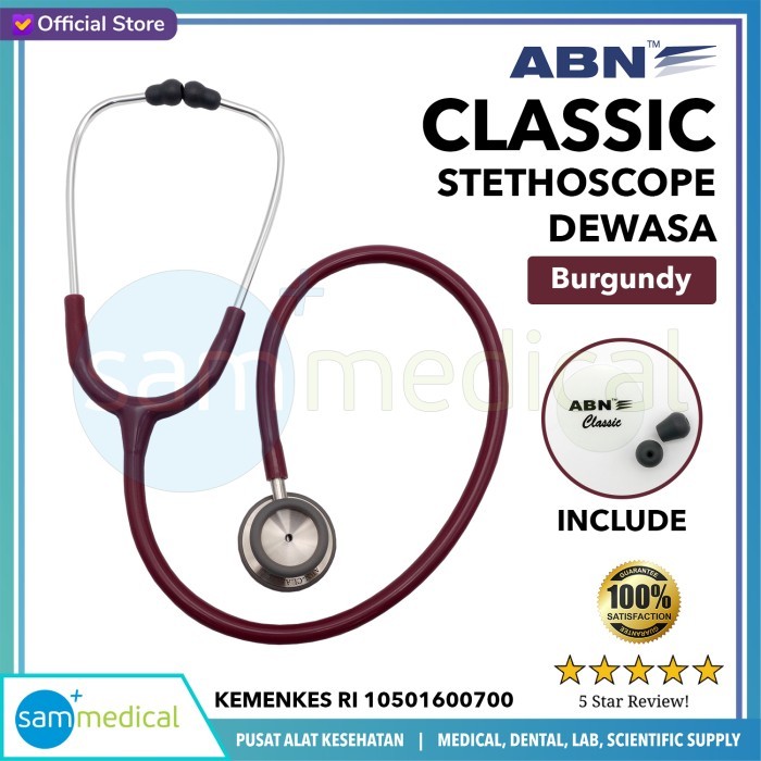 ABN Classic Stethoscope Adult / Stetoskop Dewasa / Stetoskop Klasik Dewasa