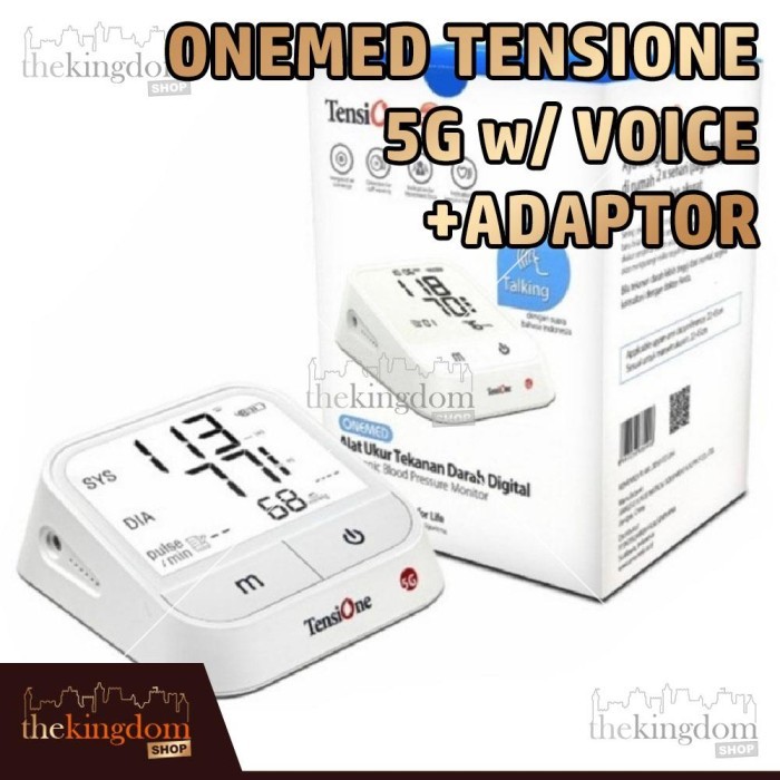 Onemed TensiOne 5G with Voice + Adaptor Tensimeter Tensi One Suara Alat Ukur Cek Tekanan Darah Blood