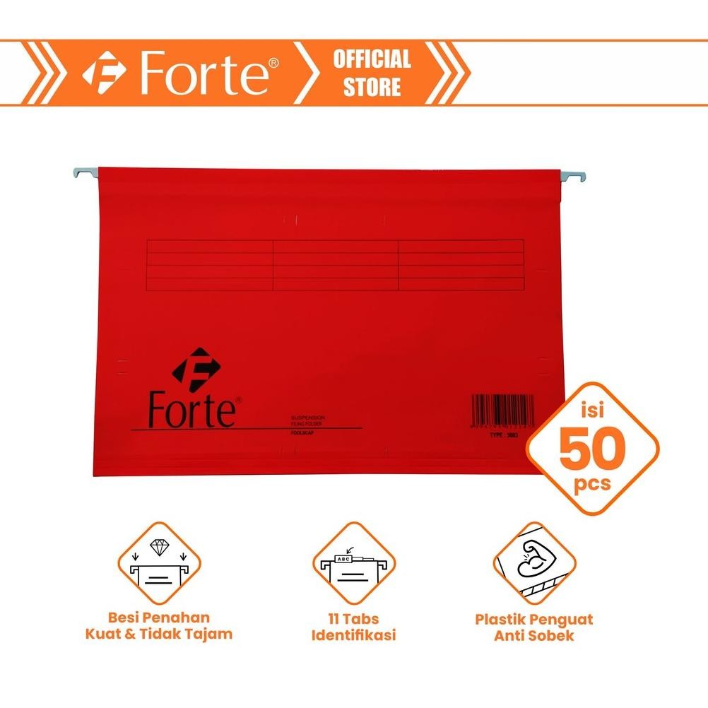 

ZOE [FORTE] [50PCS] MAP GANTUNG SUSPENSION FILE F4 RED (HANGMAP)