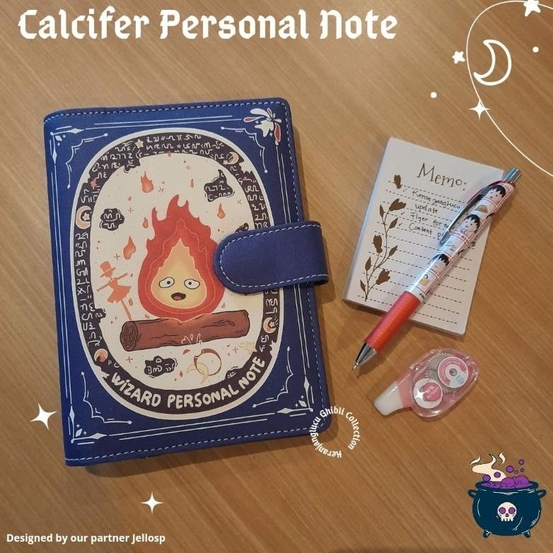 

DESPO GIFTSET CALCIFER BINDER AESTHETIC A6 FOR DAILY PLANNER/PHOTOCARD/NOTEBOOK FROM HOWL MOVING CASTLE MOVIE/STUDIO GHIBLI MERCHANDISE/GIFTSET JAPAN EDITION