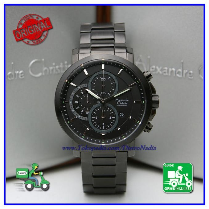 Jam Tangan Pria Alexandre Christie Ac6437Mf Silver Brown Original