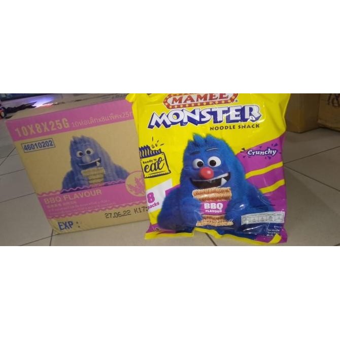 

trius mamee monster barbeque / mame monster rasa barbeque 1 dus ( 10pcs )
