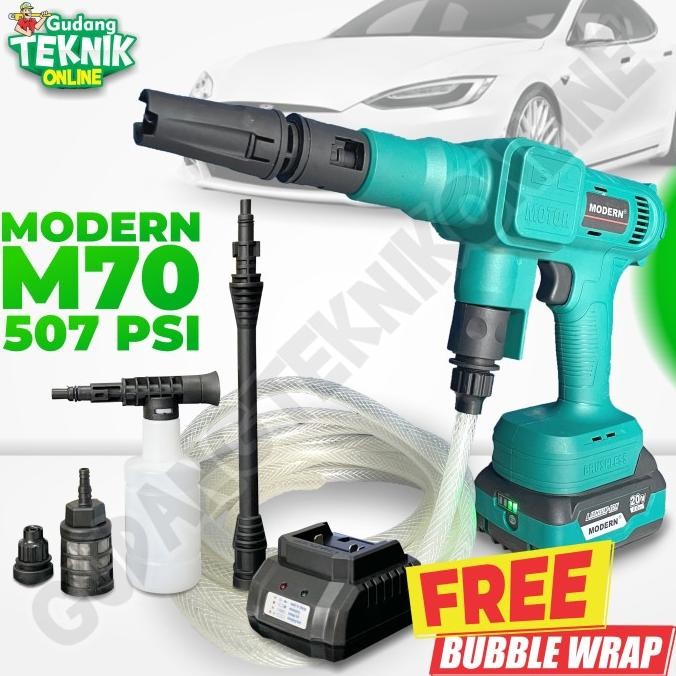 Jet Cleaner Cordless Modern M70 / Mesin Cuci Motor Mobil Baterai M-70