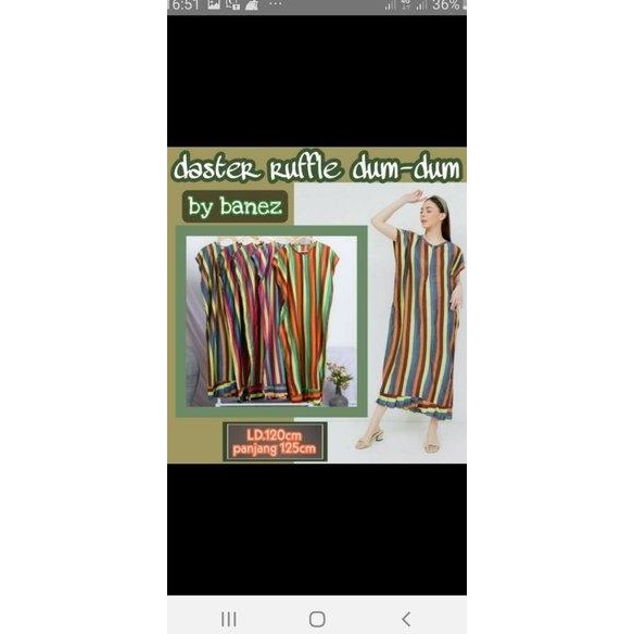 KLO DASTER RUFFLE JUMBO DUMDUMS/DASTER STRIPS GARIS GARIS/DRESS IBU BUSUI ZIPPER BIG XXL/BAJU TIDUR 