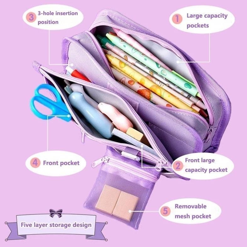 

ORIGINAL Penjual LokalKuromi Tempat Pensil Kapasitas Besar Multifungsi Untuk Sekolah Up15