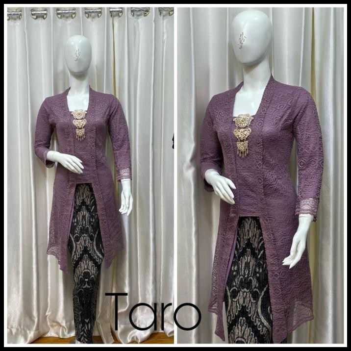 Setelan Kebaya Tunik Model Kutubaru Brokat/Kebaya Wanita Lengan Panjang Best Seller
