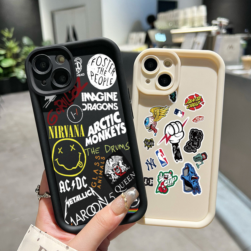 CUCI GUDANG CASING HP OPPO A57 2022 A77 A2022 A57S A57E A77S CASE PUNK WARNA POP DUA ORANG PELINDUNG