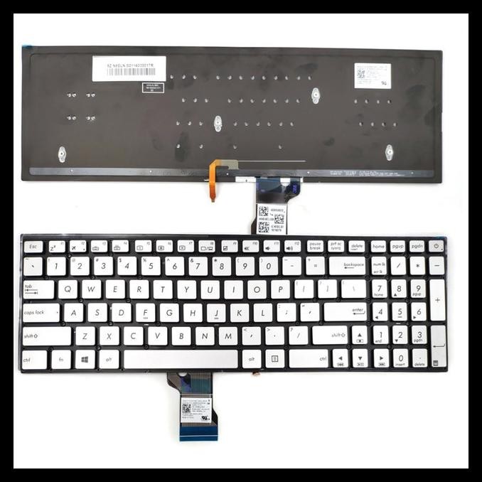 terbaru  keyboard laptop gaming asus rog g501 g501v g501vw g501j g501jm g501jw silver lampu perak ba