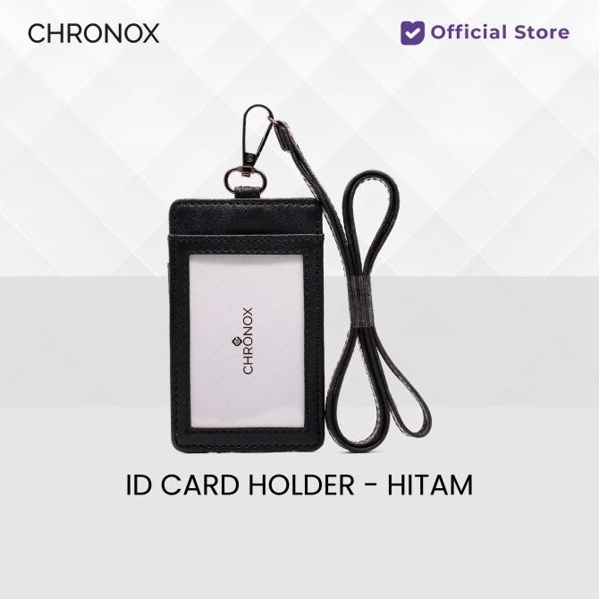 

Chronox Lanyard Pria Wanita Kulit Saffiano Id Card Holder - Avery