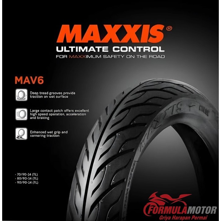 70/90-17 Maxxis MA-V6 Ban Motor Ring 17 Tubetype