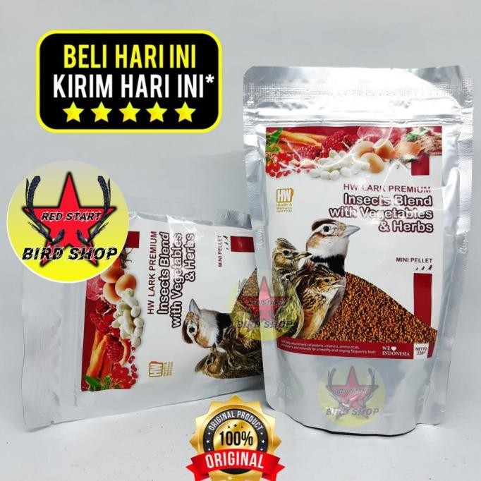Hw Lark Premium Pakan Voer Pur Burung Branjangan Insect Blend With Veg
