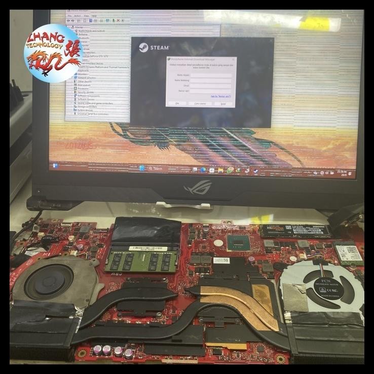 terbaru  service laptop mati total  rusak reball chipset kebakar asus rog legion ready