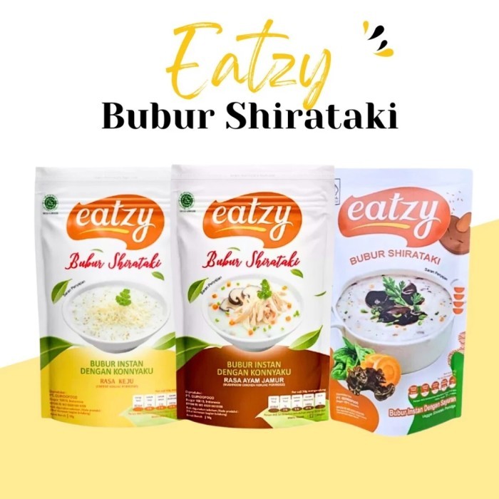 

Eatzy Bubur Shirataki Ayam Jamur Keju Veggie 50gr Instant Rice