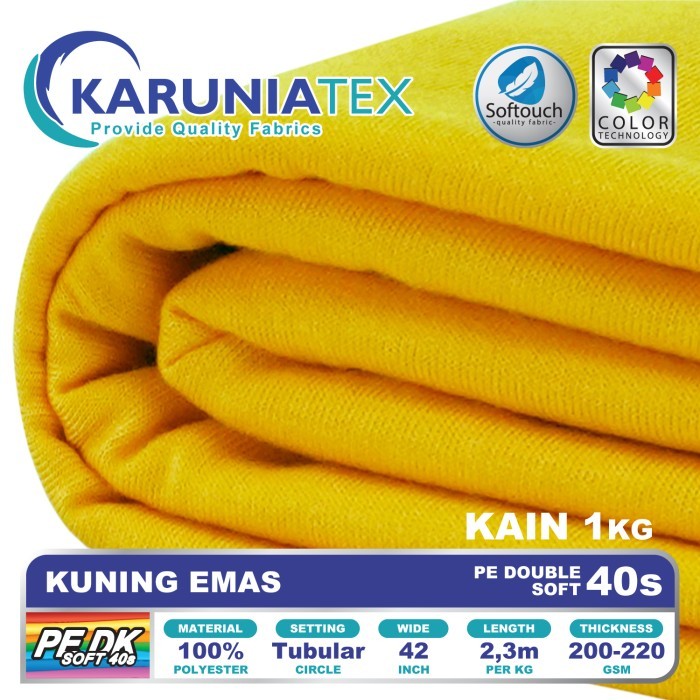 

Kain Kaos PE Double Soft Premium Kiloan Kuning Emas
